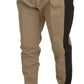 Elegante zweifarbige Stretchhose aus Baumwolle