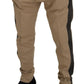 Elegante zweifarbige Stretchhose aus Baumwolle