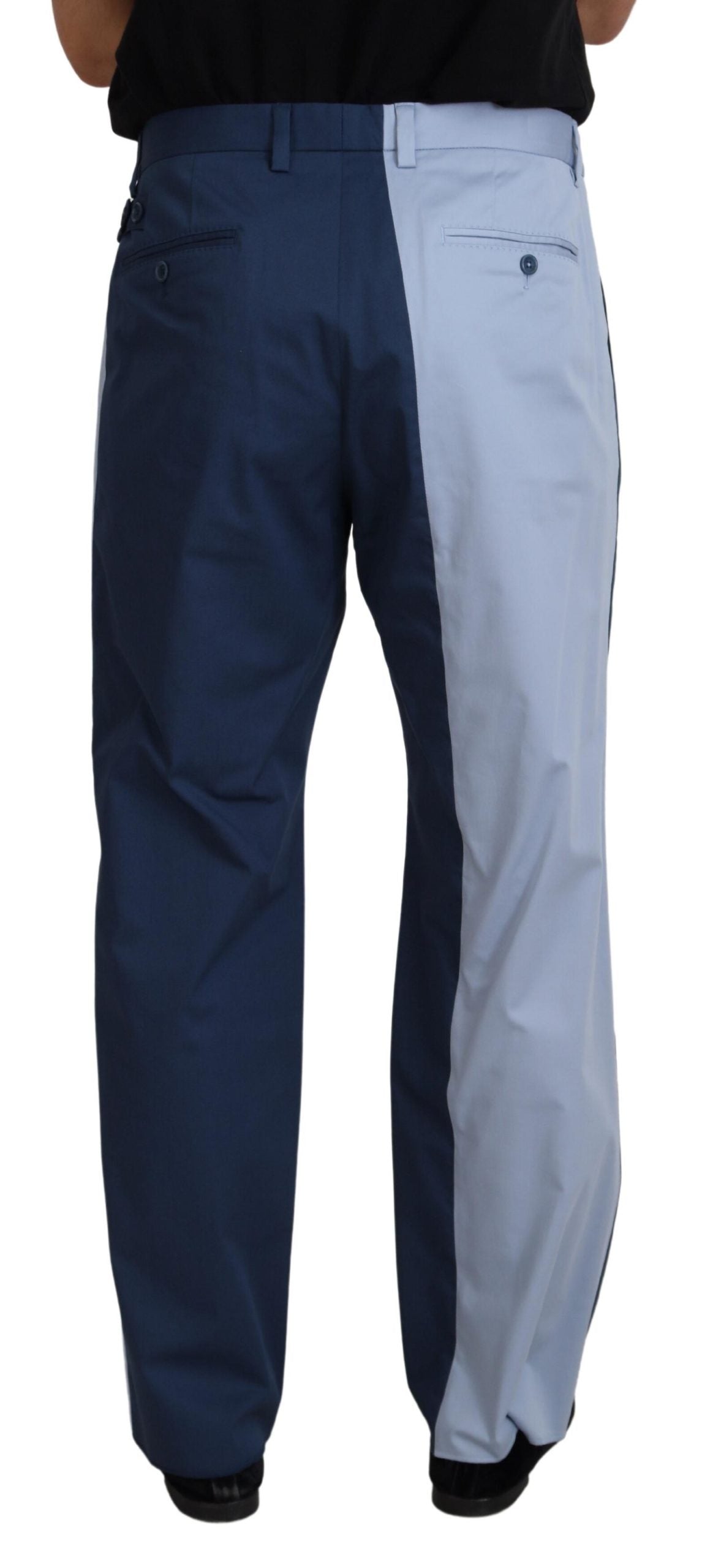 Elegante blaue Baumwoll-Mix-Hose für Herren