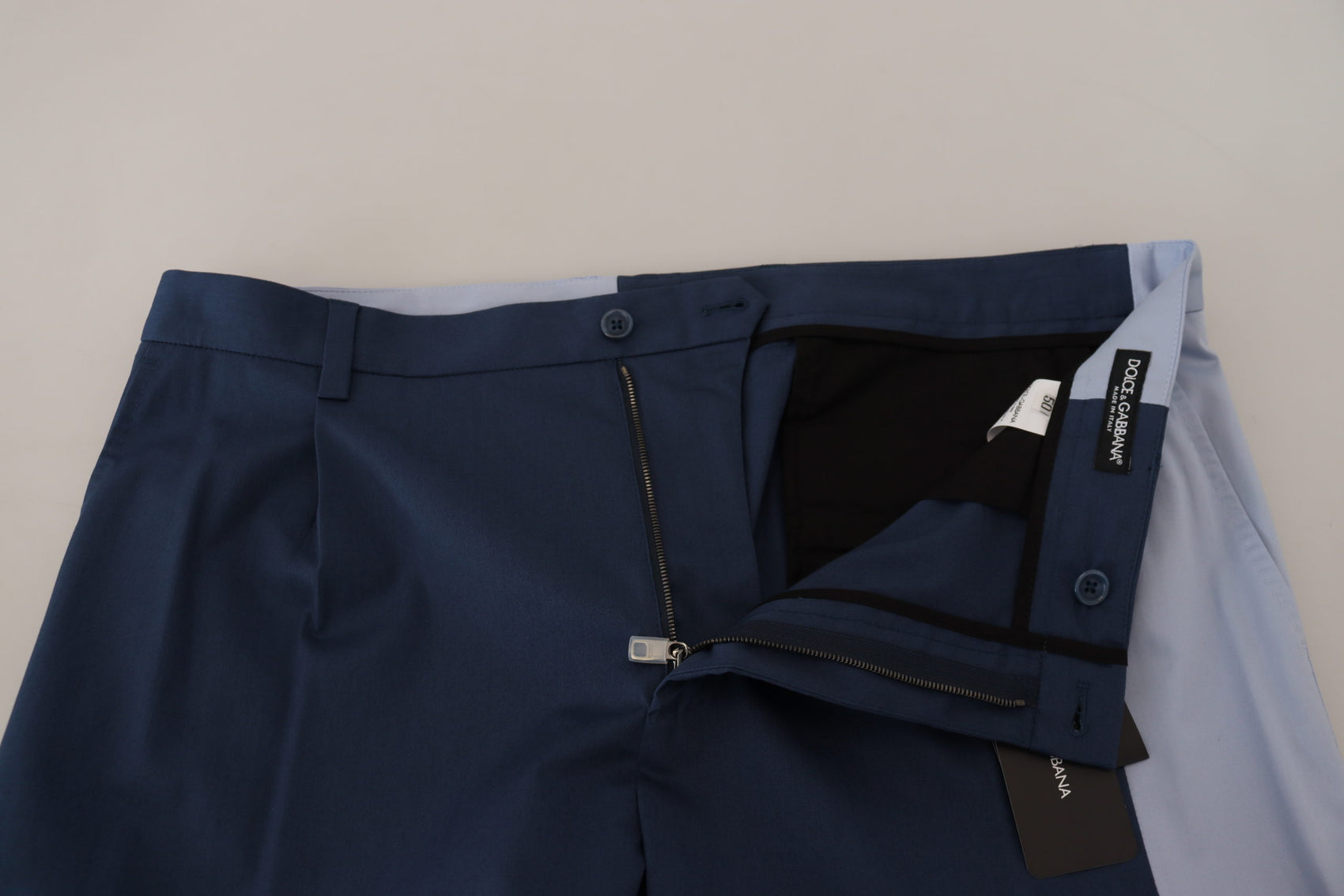 Elegante blaue Baumwoll-Mix-Hose für Herren