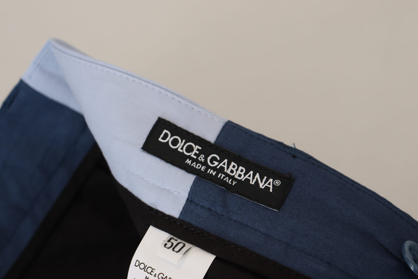 Elegante blaue Baumwoll-Mix-Hose für Herren