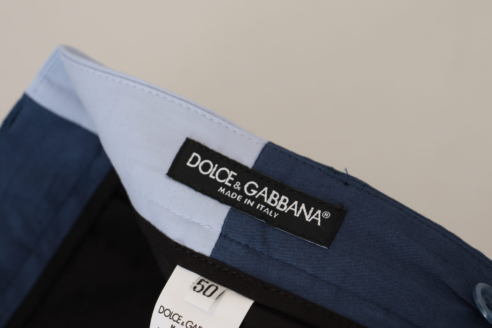 Elegante blaue Baumwoll-Mix-Hose für Herren