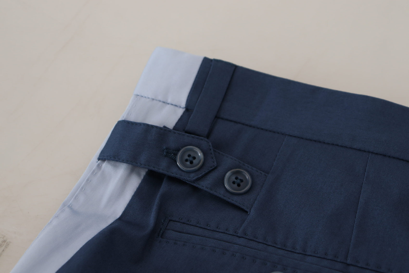 Elegante blaue Baumwoll-Mix-Hose für Herren