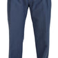 Elegante blaue Hose aus Leinen-Baumwoll-Mischgewebe