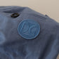 Elegante blaue Hose aus Leinen-Baumwoll-Mischgewebe