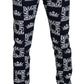 Elegante Jeanshose mit Kronen-Print