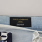 Elegante Jeanshose mit Kronen-Print
