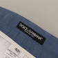 Elegante blaue Leinen-Baumwollhose