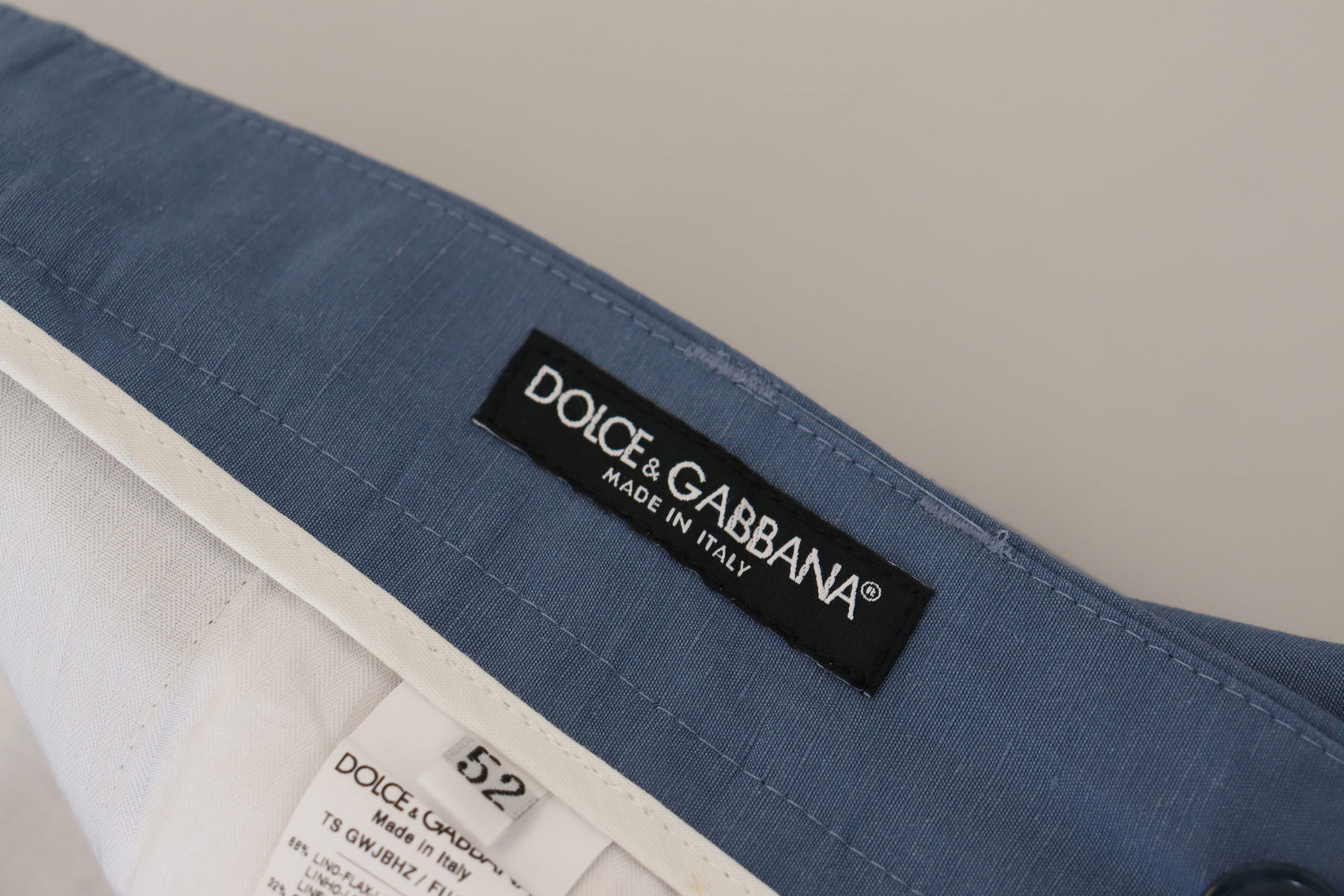 Elegante blaue Leinen-Baumwollhose