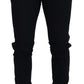 Elegante schwarze Hose aus Wollmischung