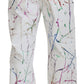 Schicke weiße Jeanshose mit Spritzer-Print