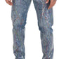 Exquisite Jeanshose mit Farbspritzern