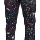 Elegante Jeanshose mit mehrfarbigem Print