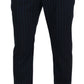 Elegante Streifenhose aus Schurwolle