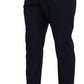 Elegante Streifenhose aus Schurwolle