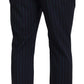 Elegante Streifenhose aus Schurwolle