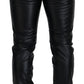 Elegante schwarze Agnello Hose für Herren
