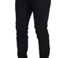 Elegante schwarze Hose aus Wollmischung
