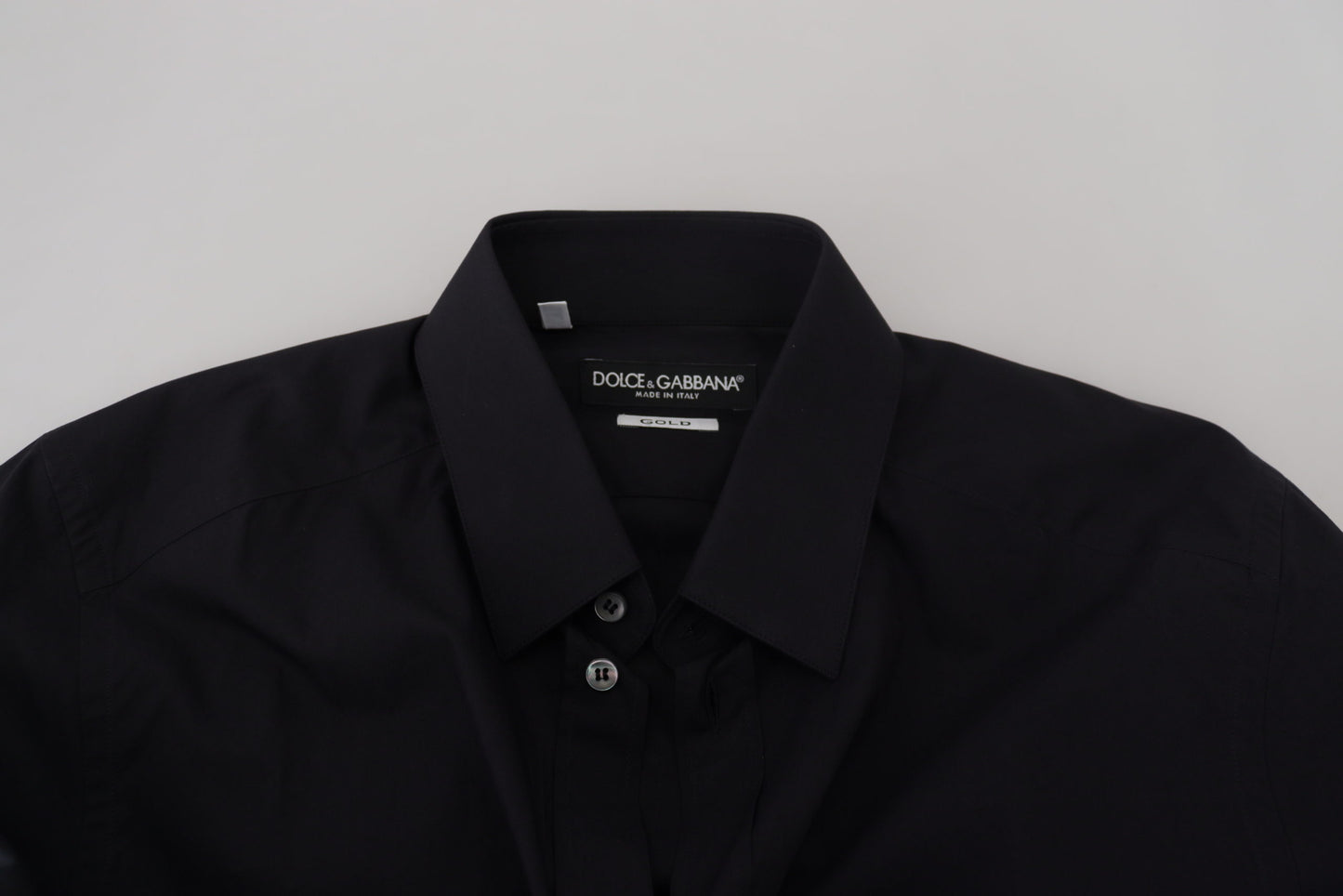 Elegantes Slim Fit Hemd aus schwarzer Baumwolle