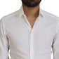 Elegantes weißes Baumwollhemd Slim Fit