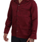 Eleganter roter Seidennachthemd-Pyjama