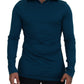Elegante maglione pullover in cotone blu