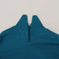 Elegante maglione pullover in cotone blu