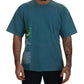 Elegantes Baumwoll-T-Shirt mit Rundhalsausschnitt in Blau
