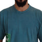 Elegantes Baumwoll-T-Shirt mit Rundhalsausschnitt in Blau