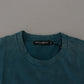 Elegantes Baumwoll-T-Shirt mit Rundhalsausschnitt in Blau