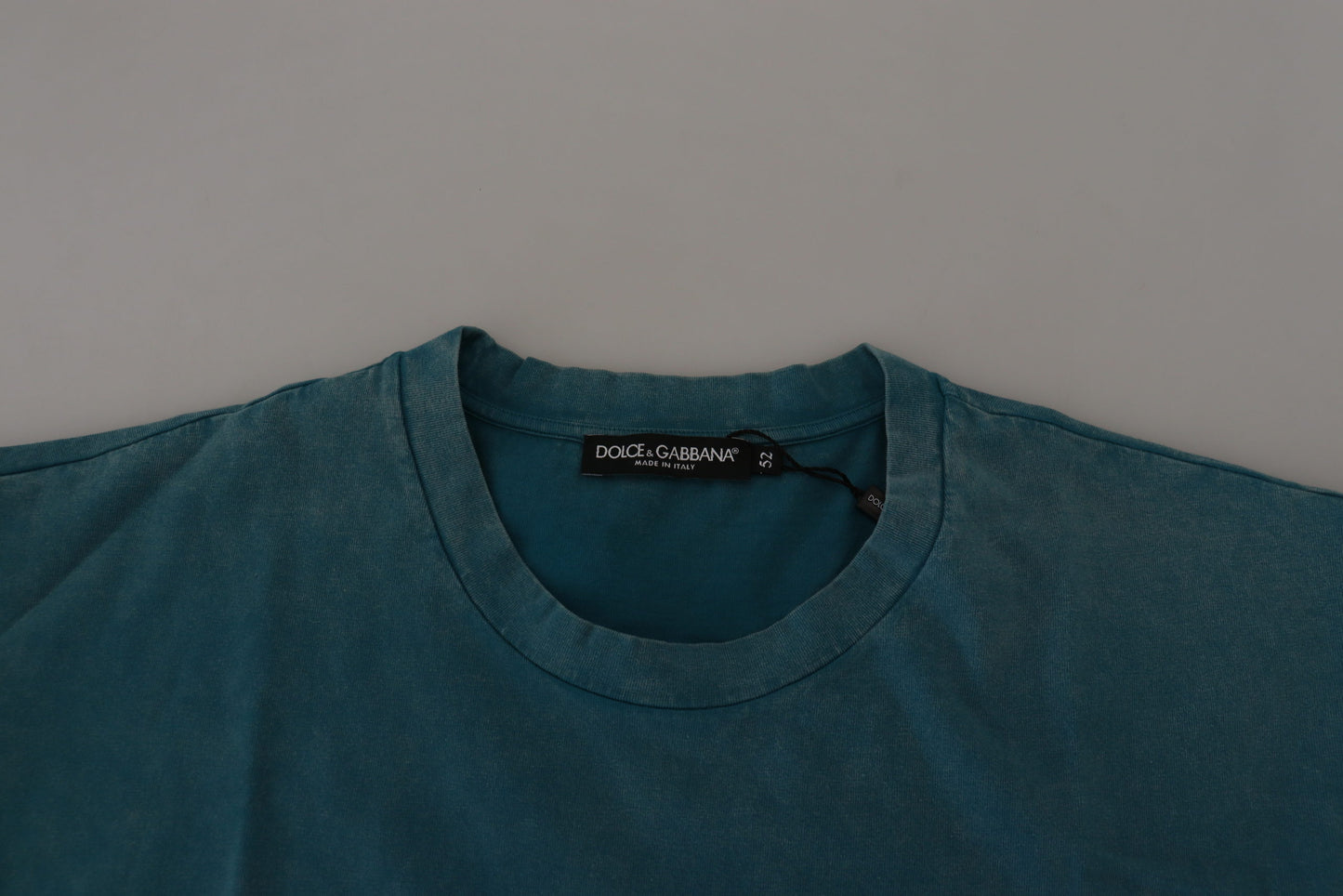 Elegantes Baumwoll-T-Shirt mit Rundhalsausschnitt in Blau