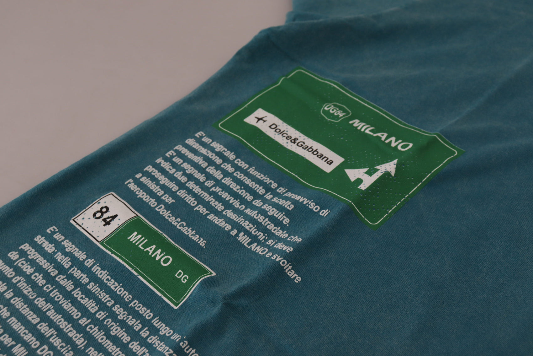 Elegantes Baumwoll-T-Shirt mit Rundhalsausschnitt in Blau