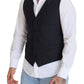 Elegant Black Single Breasted Dress Vest