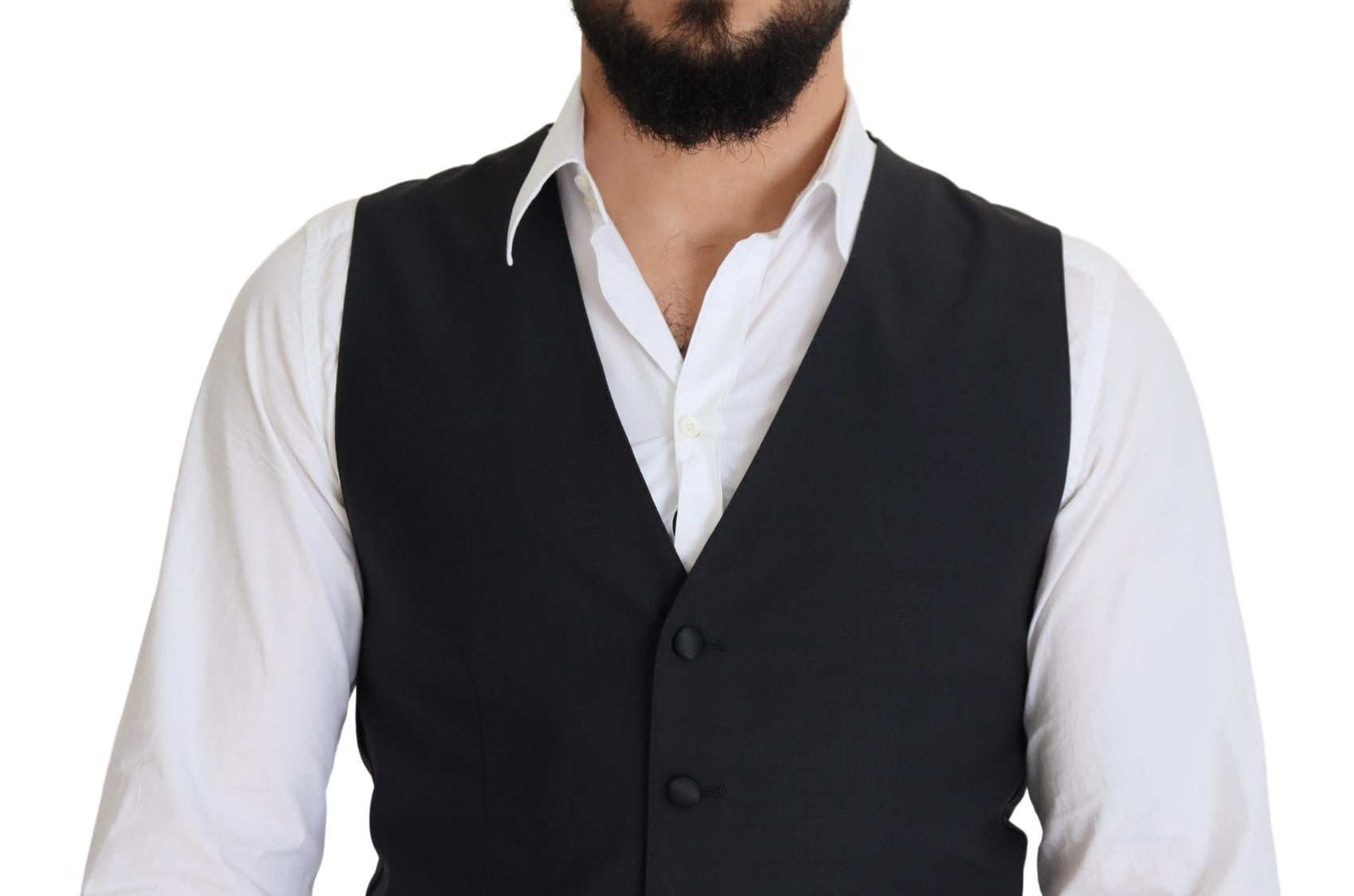 Elegante schwarze einreihige Weste