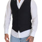 Elegant Black Single Breasted Dress Vest