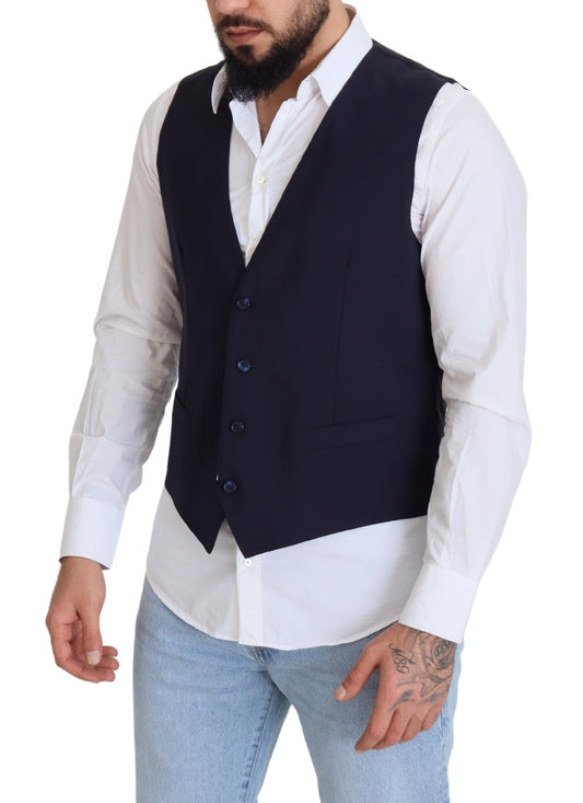 Elegante gilet da abito formale blu scuro