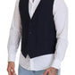 Elegant Dark Blue Formal Dress Vest