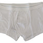 Elegant White Cotton Blend Boxer Shorts