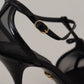 Elegant Black Stiletto Heeled Sandals