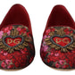 Multicolor Leather and Fabric Flats with Sacred Heart Patch