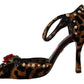 Chic Leopard Ankle Strap Sandal Heels