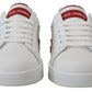 Chic White Portofino Leather Sneakers