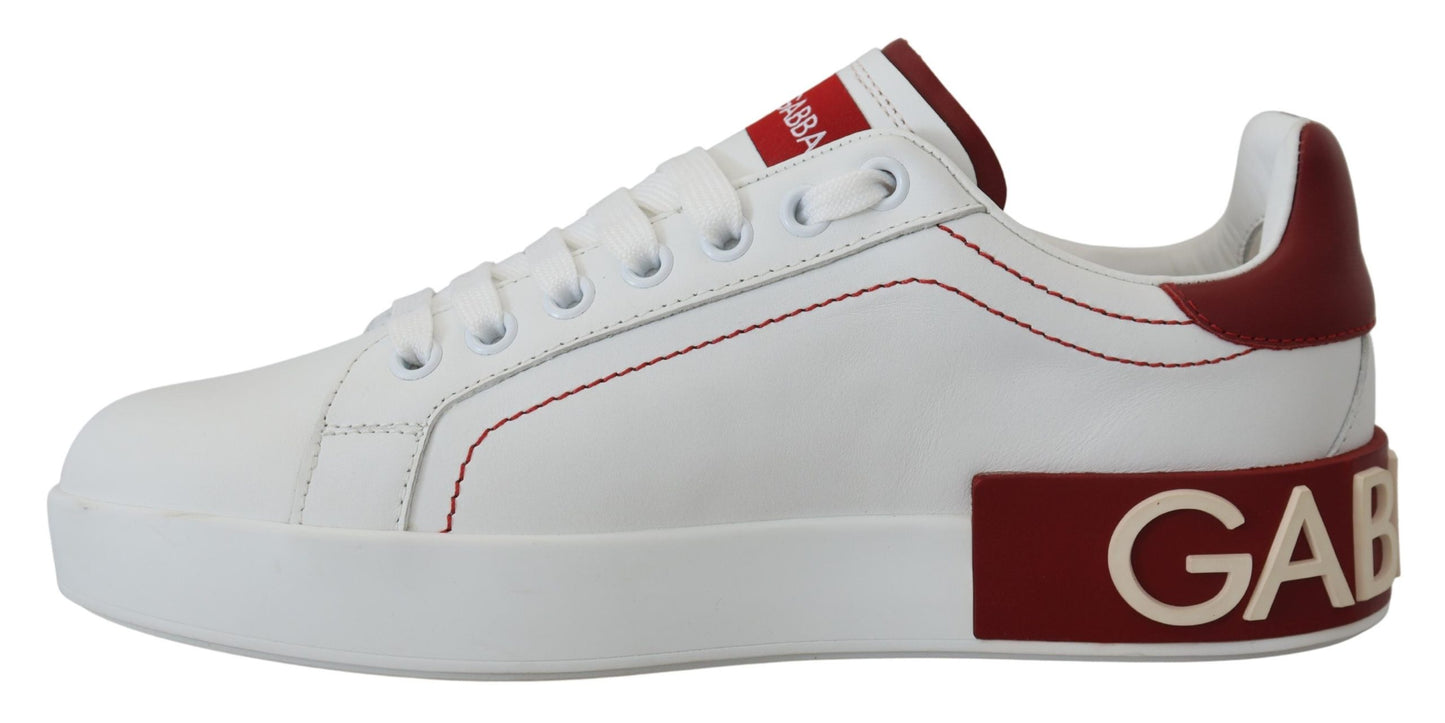 Sneakers eleganti in pelle Portofino bianche