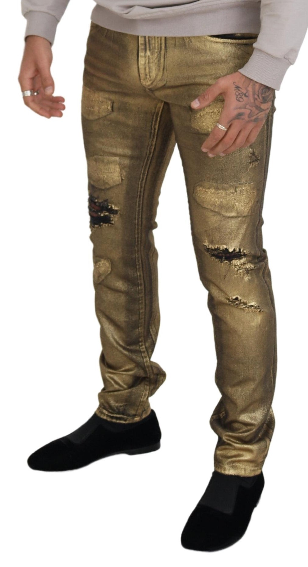 Elegante Eleganz aus goldenem Denim