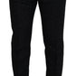 Eleganter, schwarz-goldener Slim Fit 3-teiliger Anzug