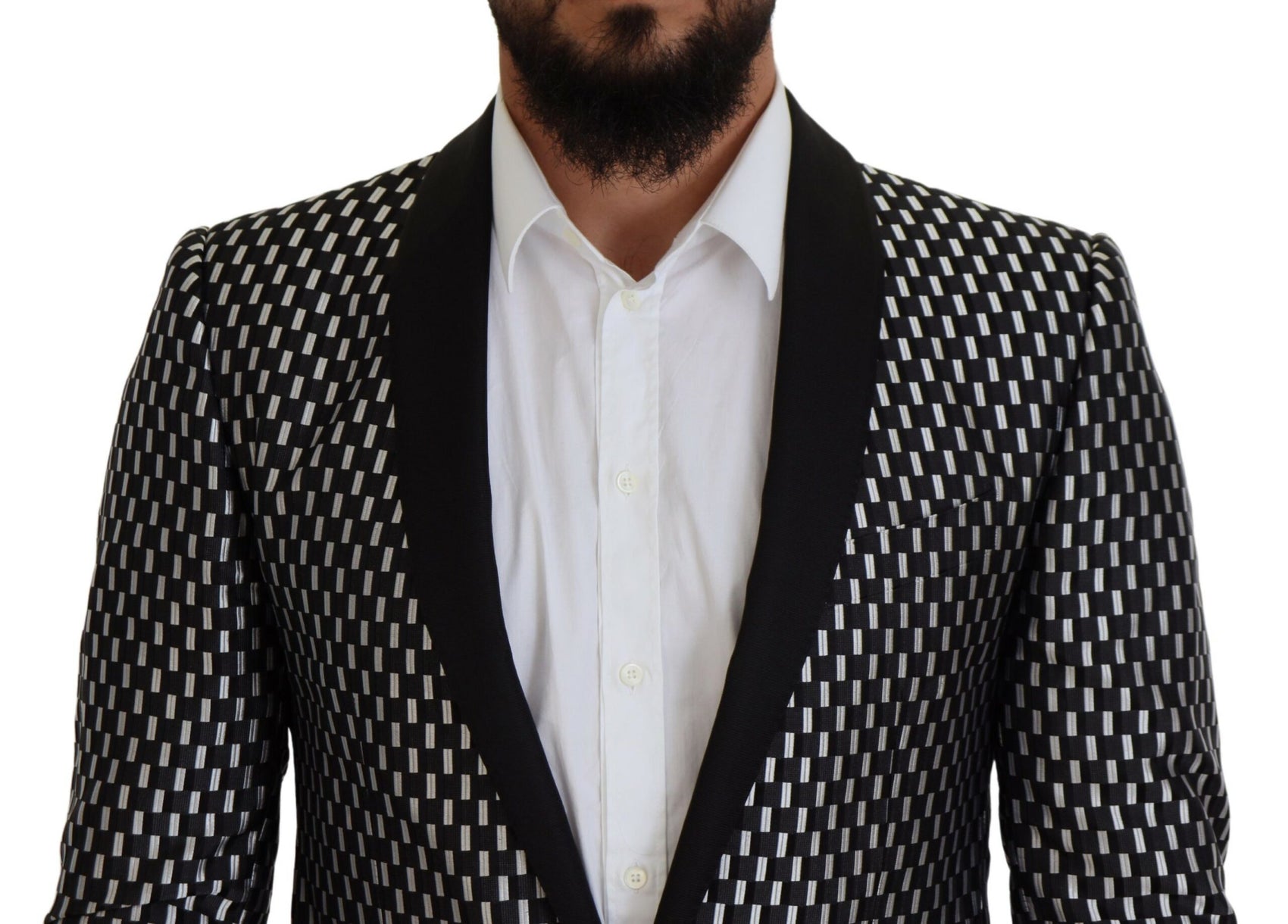Elegante abito slim fit in misto seta nera