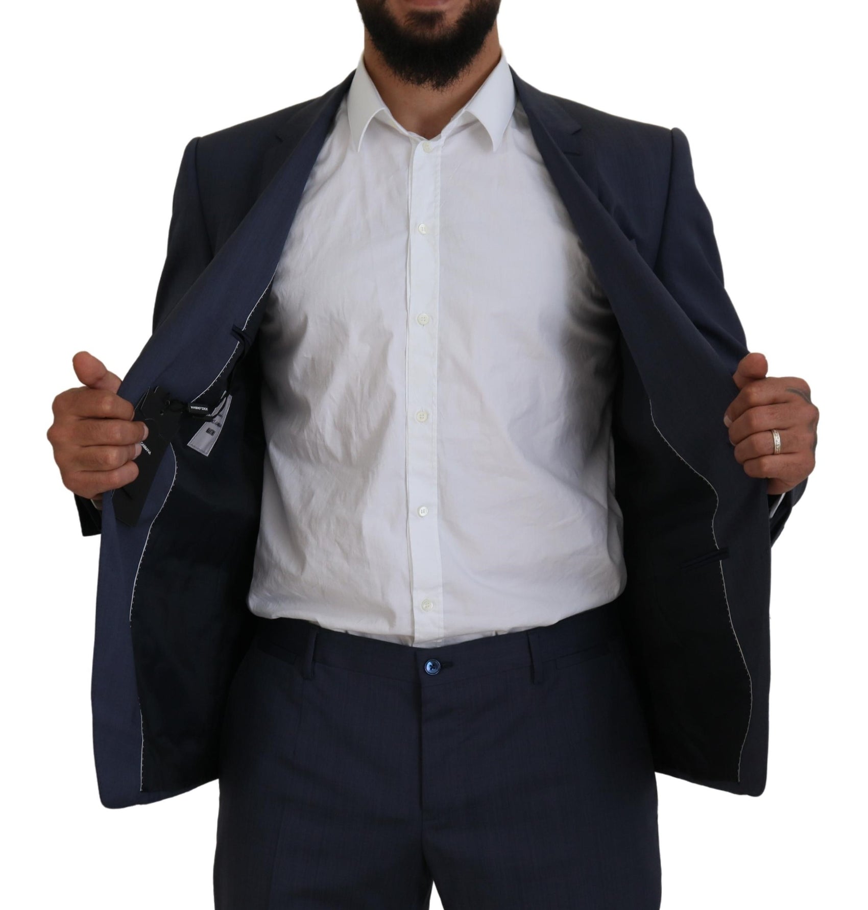 Elegante abito da uomo slim fit in stile Martini blu