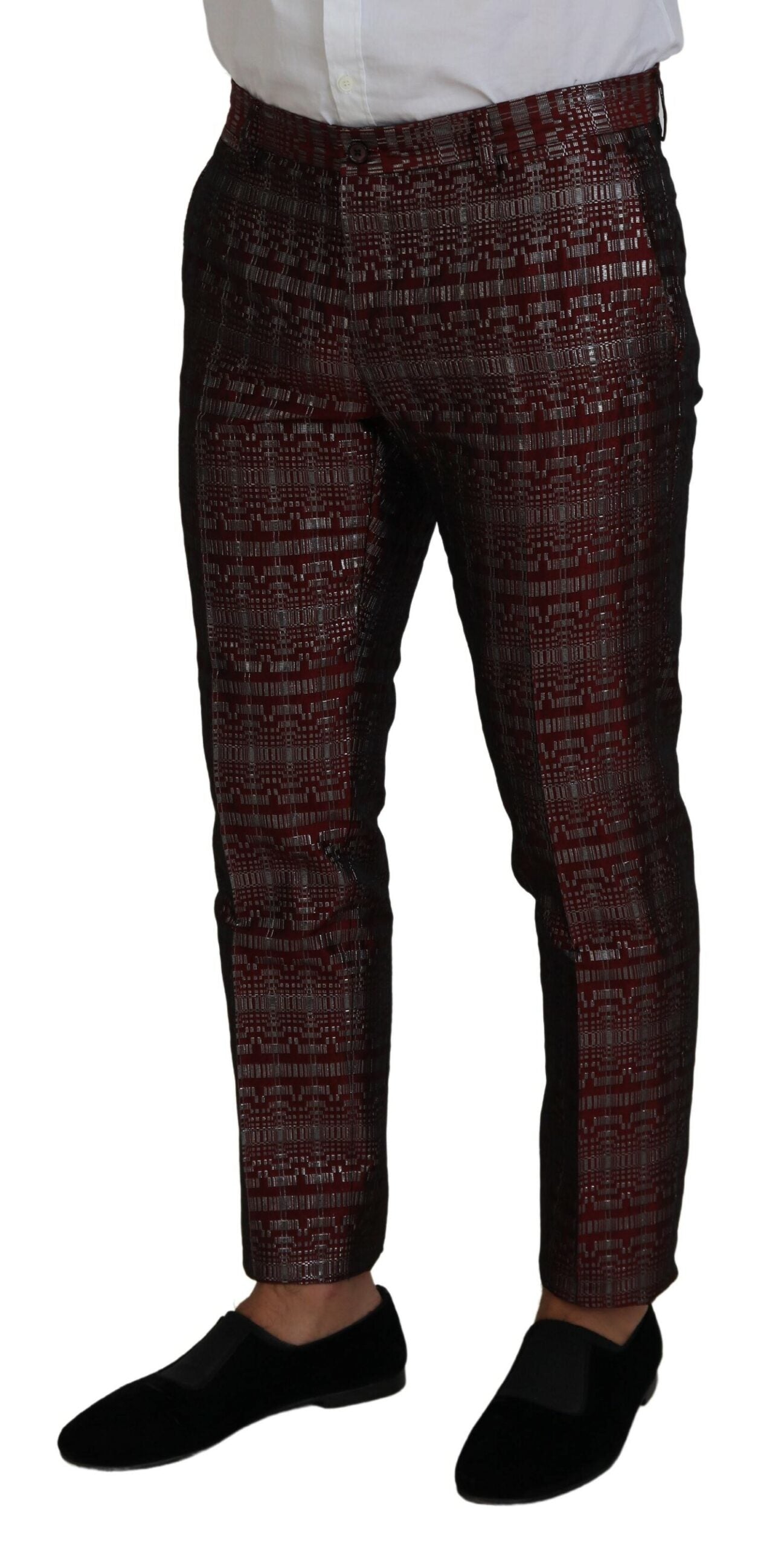 Abito Bordeaux Fantasy Slim Fit Due Pezzi