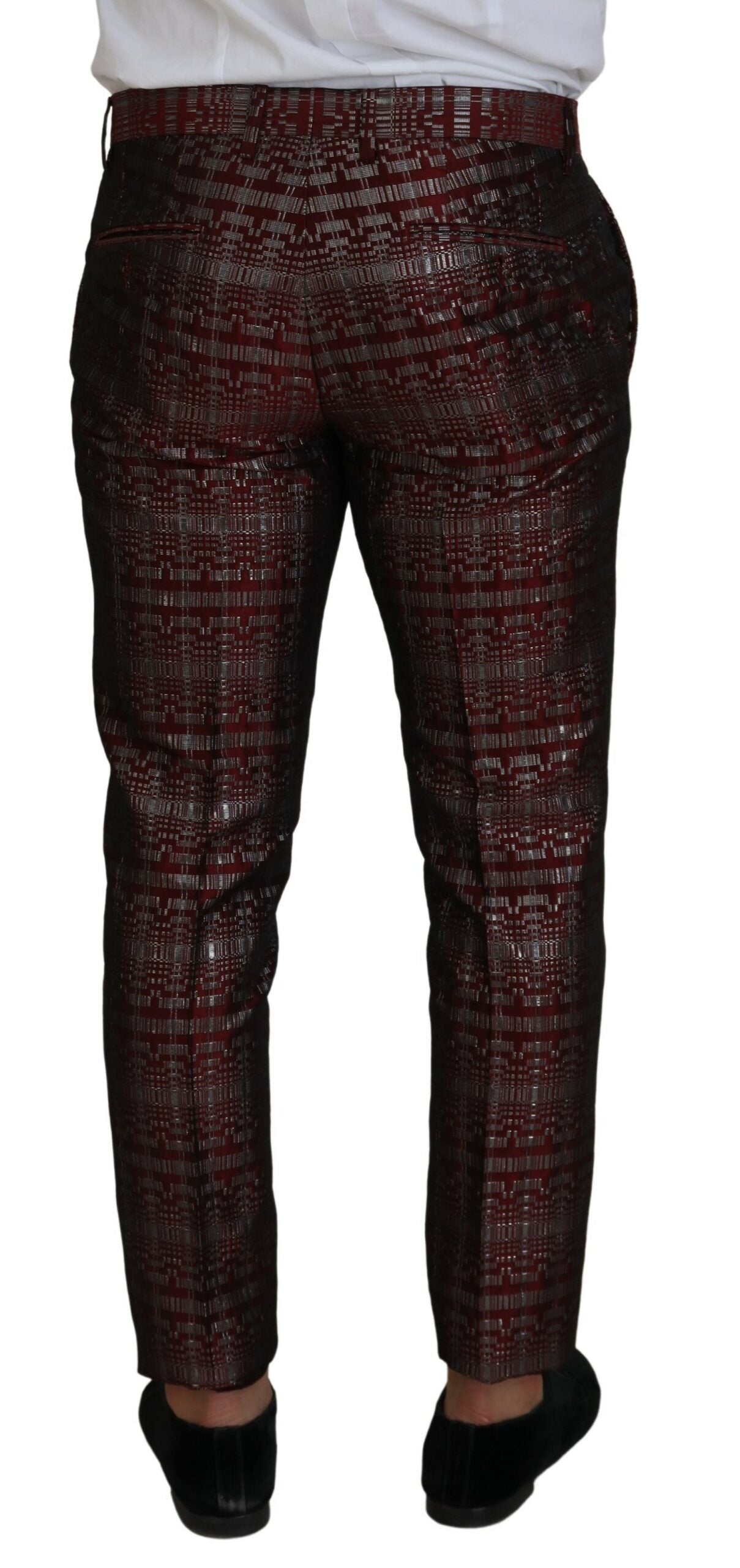 Abito Bordeaux Fantasy Slim Fit Due Pezzi