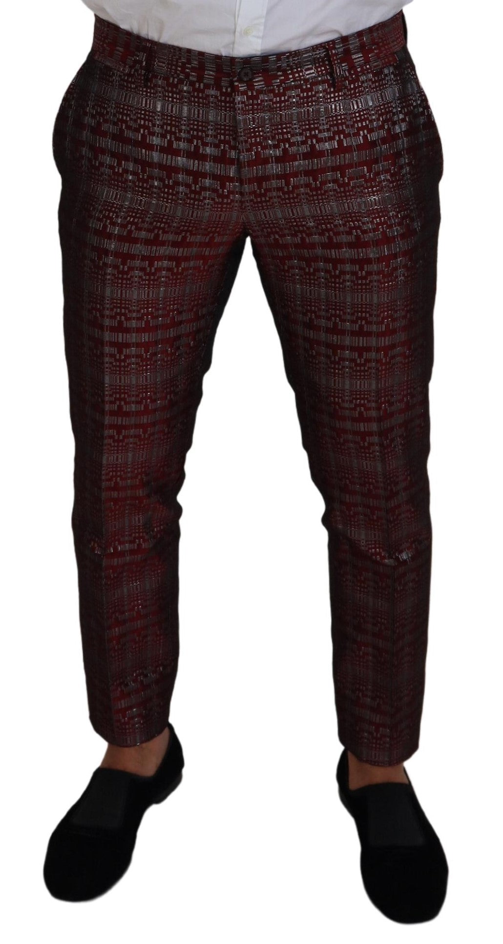 Abito Bordeaux Fantasy Slim Fit Due Pezzi